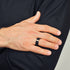 Silicone Wedding Ring for Men with Stainless Steel Strip - SteelLine Collection - Patented Design